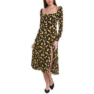 Reveriee Womens  Midi Dress, Black